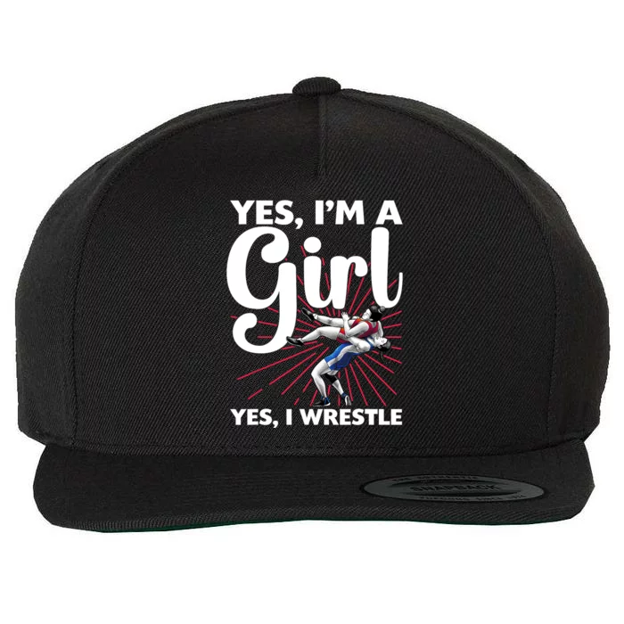 Cool Wrestling For Girls Women Kids Wrestler Athletes Coach Wool Snapback Cap