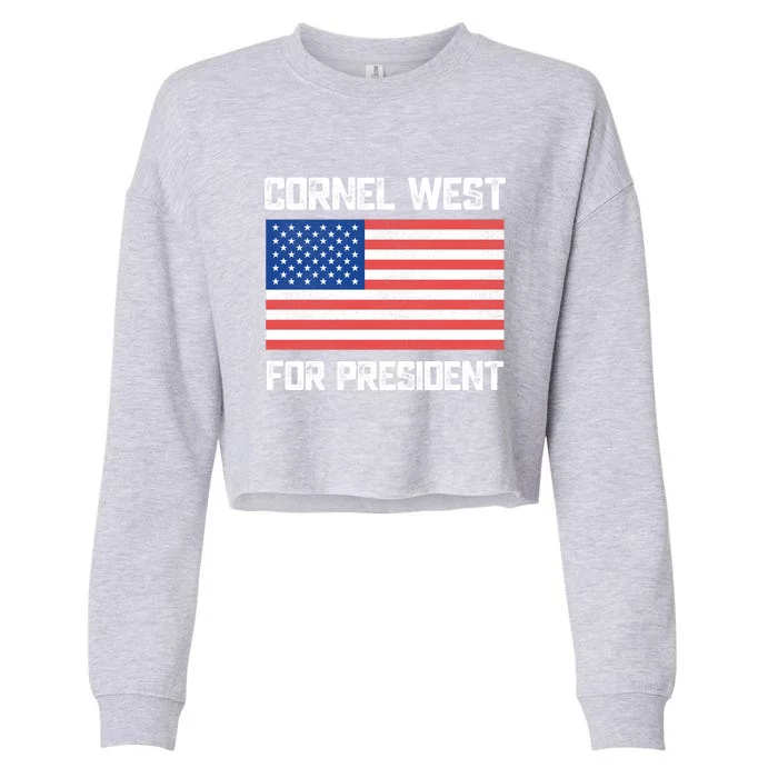 Cornel West For President 2024 Cropped Pullover Crew