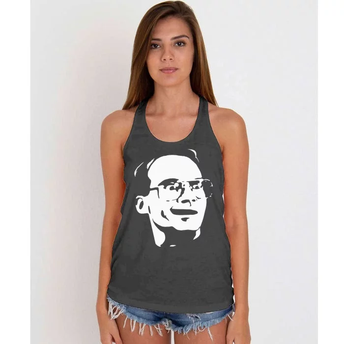 Cornette Wrestling Face Meme Women's Knotted Racerback Tank