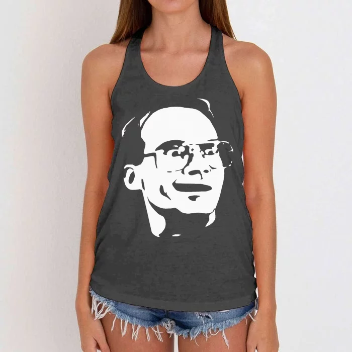 Cornette Wrestling Face Meme Women's Knotted Racerback Tank