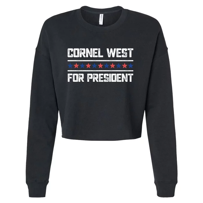 Cornel West For President 2024 Cropped Pullover Crew