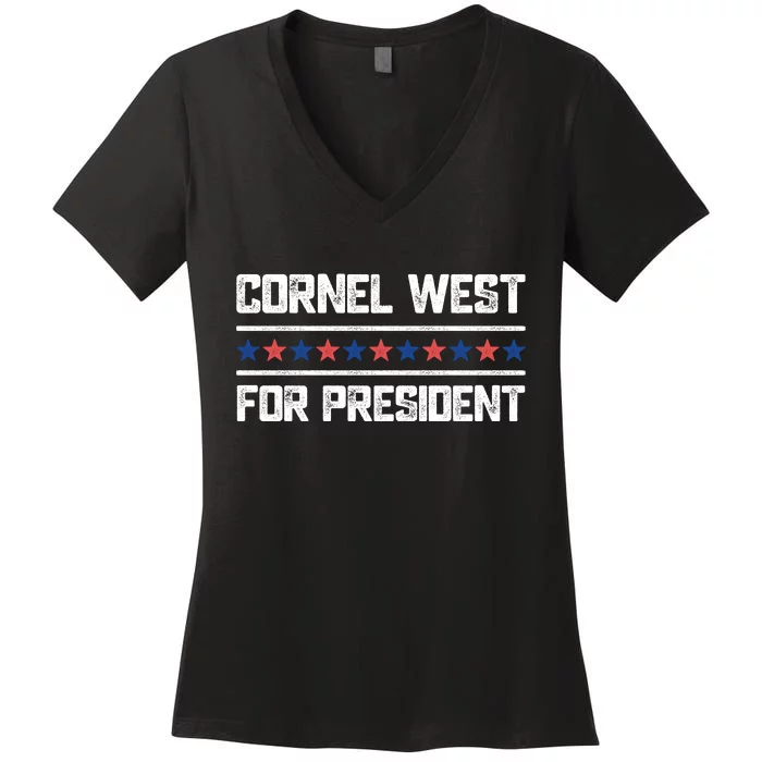 Cornel West For President 2024 Women's V-Neck T-Shirt