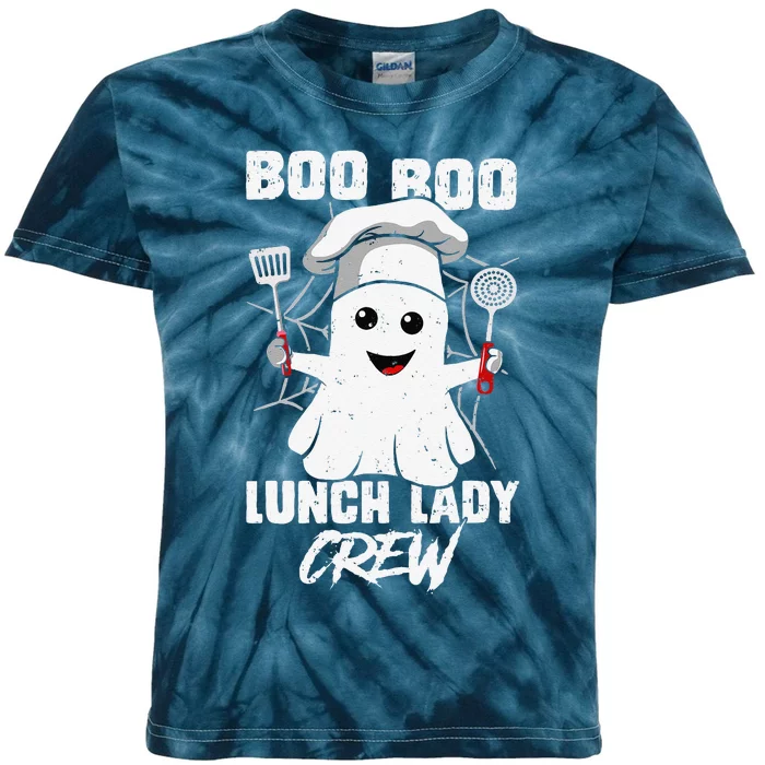 Cafeteria Worker Funny Halloween School Lunch Lady Costume Kids Tie-Dye T-Shirt