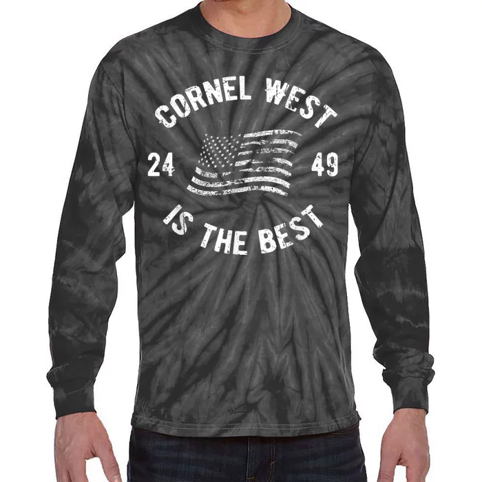 Cornel West For President Cornel West 2024 Tie-Dye Long Sleeve Shirt