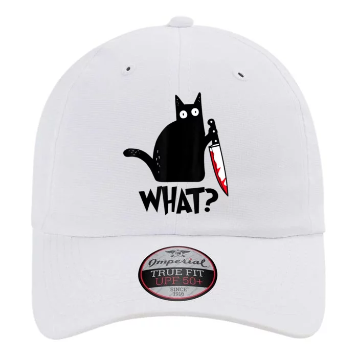 Cat What? Funny Black Cat Murderous Cat With Knife The Original Performance Cap