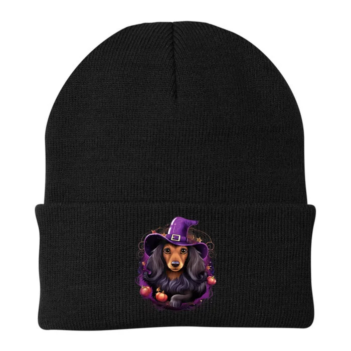 Cute Witch Funny Dachshund Halloween Costume Dog Lover Knit Cap Winter Beanie