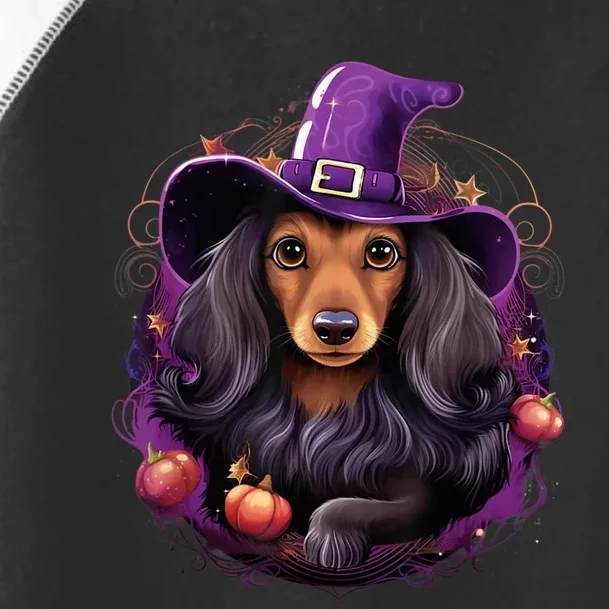 Cute Witch Funny Dachshund Halloween Costume Dog Lover Toddler Fine Jersey T-Shirt