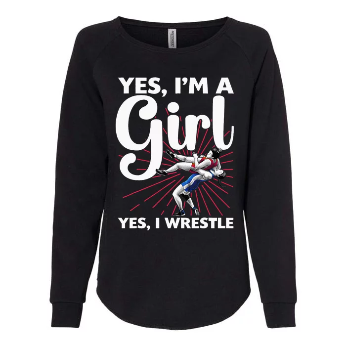 Cool Wrestling For Wrestler Athletes Coach Womens California Wash Sweatshirt