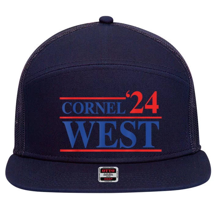 Cornel West For President Cornel West 2024 7 Panel Mesh Trucker Snapback Hat