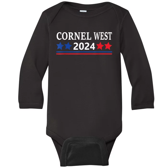 Cornel West For President Cornel West 2024 Baby Long Sleeve Bodysuit