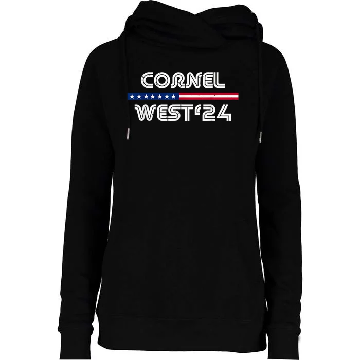 Cornel West For President 2024 Womens Funnel Neck Pullover Hood