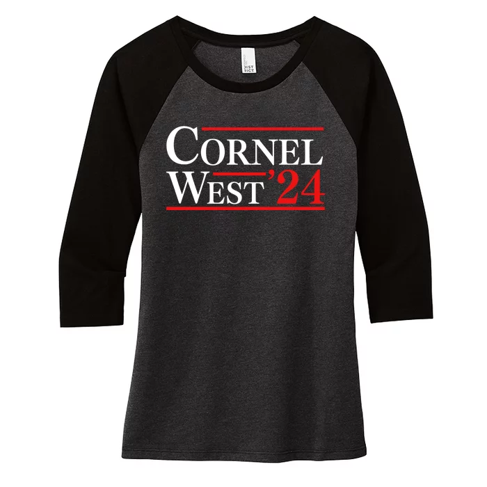 Cornel West For President 2024 Cornel West 2024 Women's Tri-Blend 3/4-Sleeve Raglan Shirt