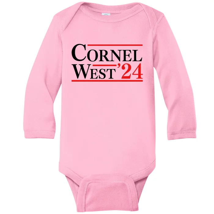 Cornel West For President 2024 Cornel West 2024 Baby Long Sleeve Bodysuit