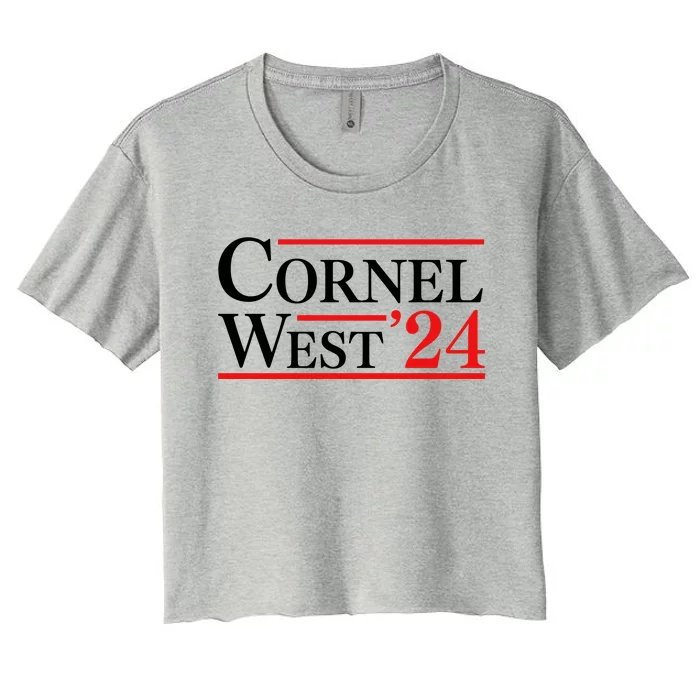 Cornel West For President 2024 Cornel West 2024 Women's Crop Top Tee