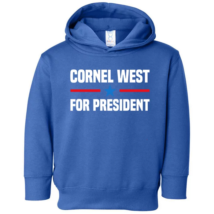 Cornel West For President 2024 Cornel West 2024 Toddler Hoodie