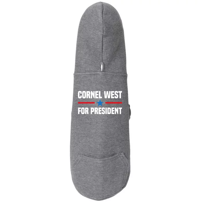 Cornel West For President 2024 Cornel West 2024 Doggie 3-End Fleece Hoodie