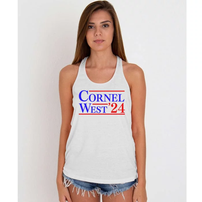 Cornel West For President 2024 Cornel West 2024 Women's Knotted Racerback Tank