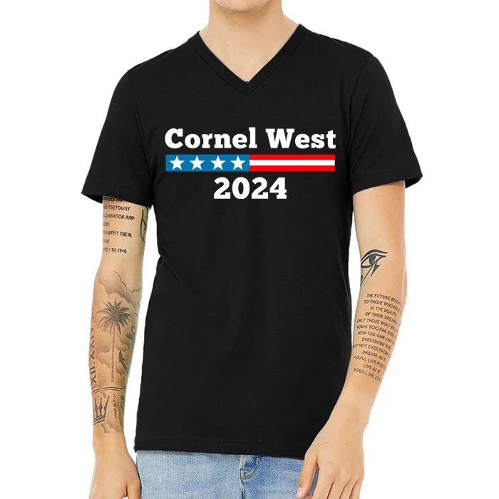 Cornel West For President 2024 Cornel West 2024 V-Neck T-Shirt