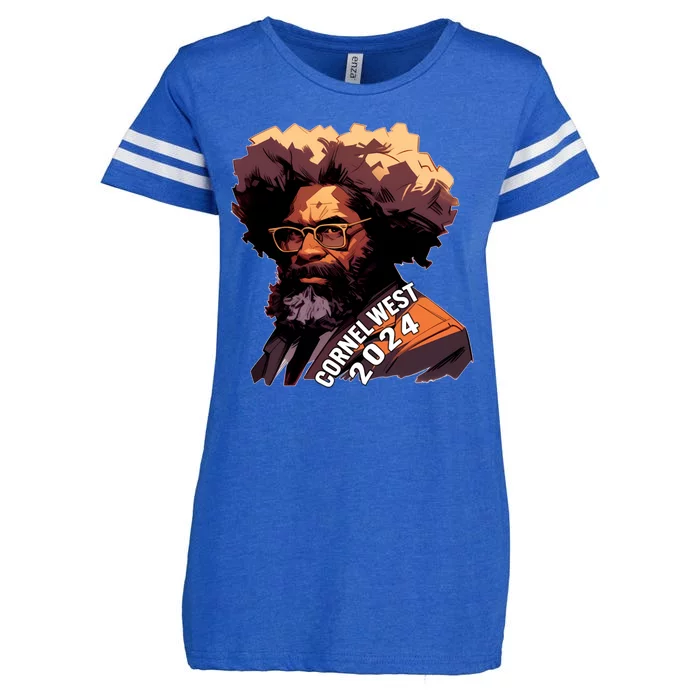 Cornel West For President Cornel West 2024 Enza Ladies Jersey Football T-Shirt