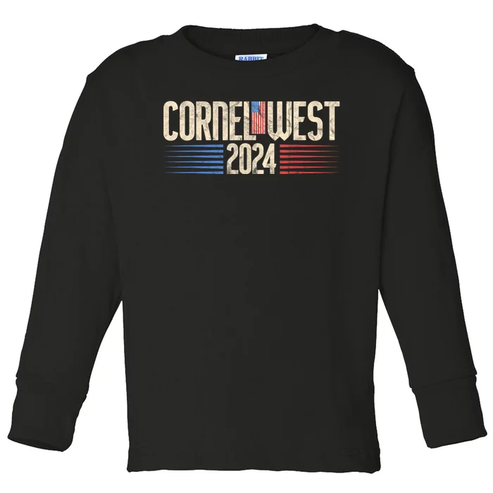 Cornel West For President Cornel West 2024 Toddler Long Sleeve Shirt