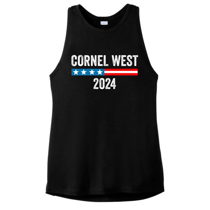 Cornel West For President 2024 Cornel West 2024 Ladies Tri-Blend Wicking Tank