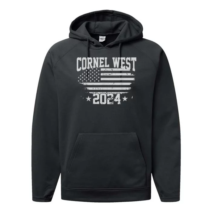 Cornel West For President Cornel West 2024 Performance Fleece Hoodie