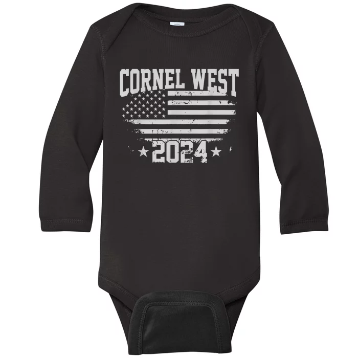 Cornel West For President Cornel West 2024 Baby Long Sleeve Bodysuit