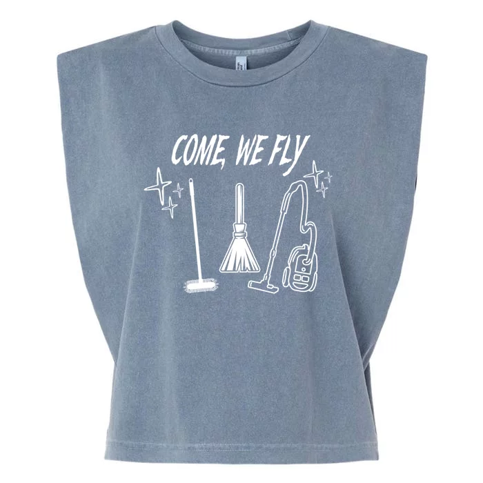 Come We Fly Halloween Gift Garment-Dyed Women's Muscle Tee