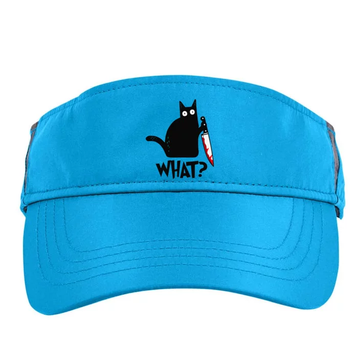 Cat What Funny Black Cat Murderous Cat With Knife Adult Drive Performance Visor