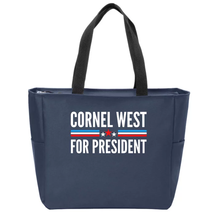 Cornel West For President 2024 Cornel West 2024 Zip Tote Bag