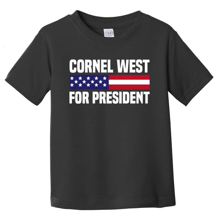 Cornel West For President 2024 Cornel West 2024 Toddler T-Shirt