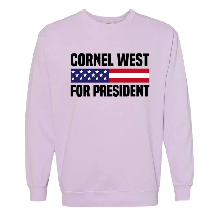 Cornel West For President 2024 Cornel West 2024 Garment-Dyed Sweatshirt