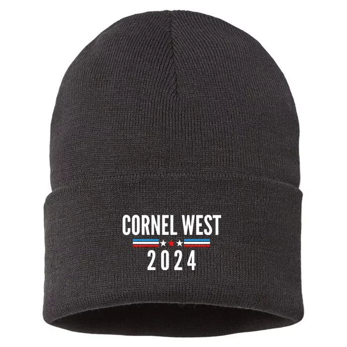 Cornel West For President 2024 Cornel West 2024 Sustainable Knit Beanie