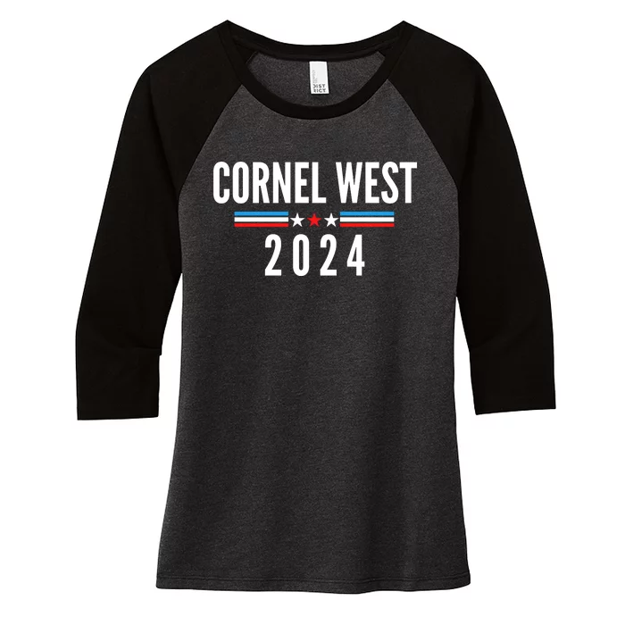 Cornel West For President 2024 Cornel West 2024 Women's Tri-Blend 3/4-Sleeve Raglan Shirt