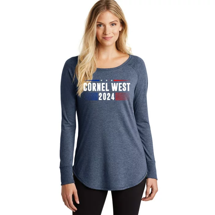 Cornel West For President 2024 Women's Perfect Tri Tunic Long Sleeve Shirt