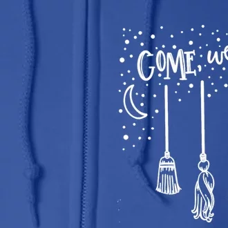 Come We Fly Witch Mop Broom Vacuum Housewife Halloween Cute Gift Full Zip Hoodie