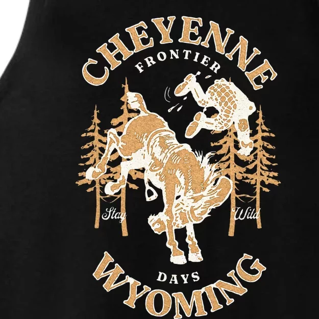 Cheyenne Wyoming Frontier Days Ladies Tri-Blend Wicking Tank