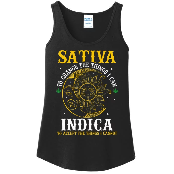 Cannabis Weed Fun Sativa To Change The Things I Can Indica Ladies Essential Tank