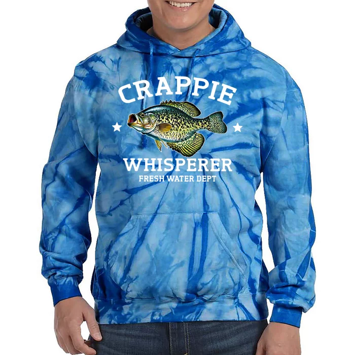 Crappie Whisperer Fresh Water Dept Funny Love Fishing Gift Tie Dye Hoodie