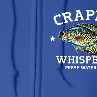 Crappie Whisperer Fresh Water Dept Funny Love Fishing Gift Full Zip Hoodie