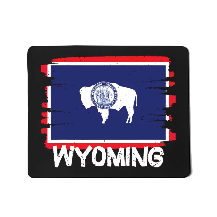 Cool Wyoming Flag Mousepad