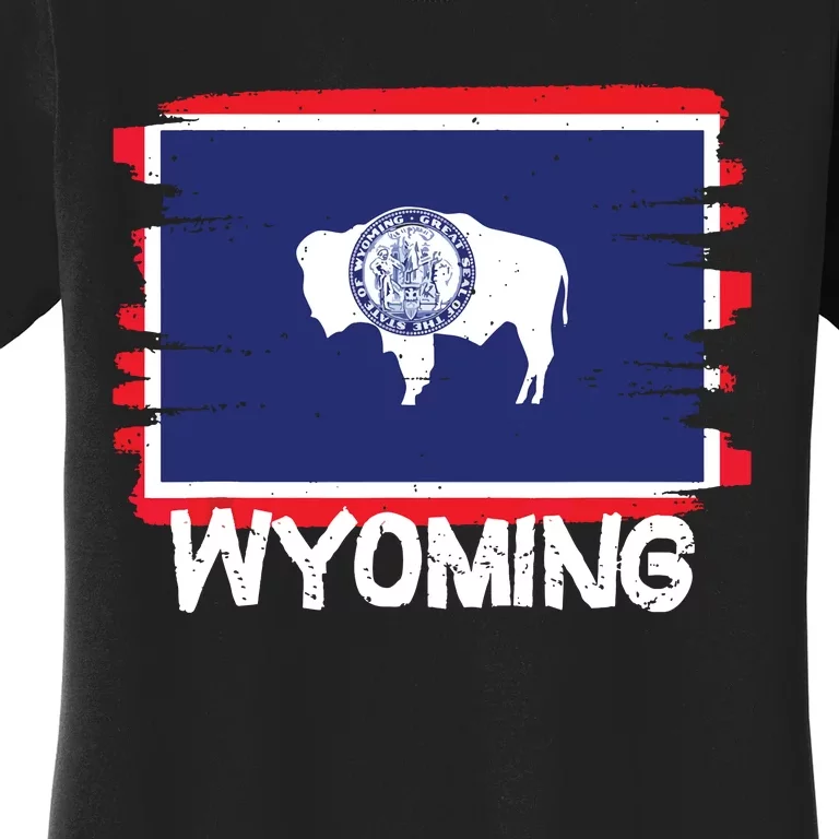 Cool Wyoming Flag Women's T-Shirt