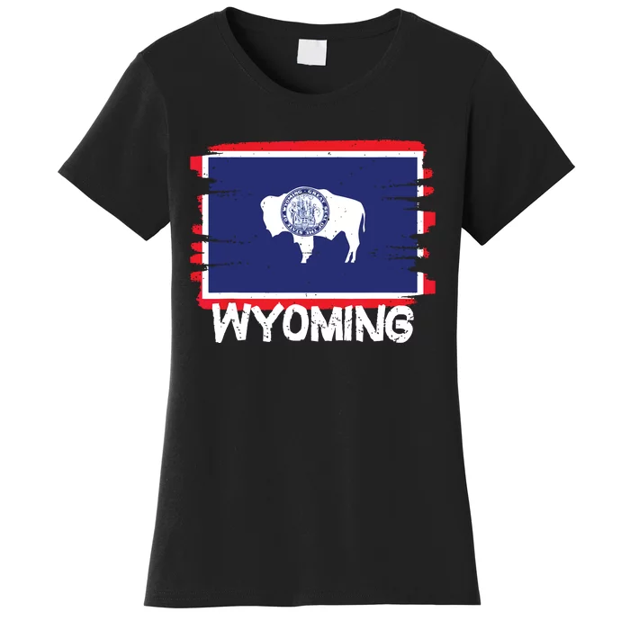 Cool Wyoming Flag Women's T-Shirt