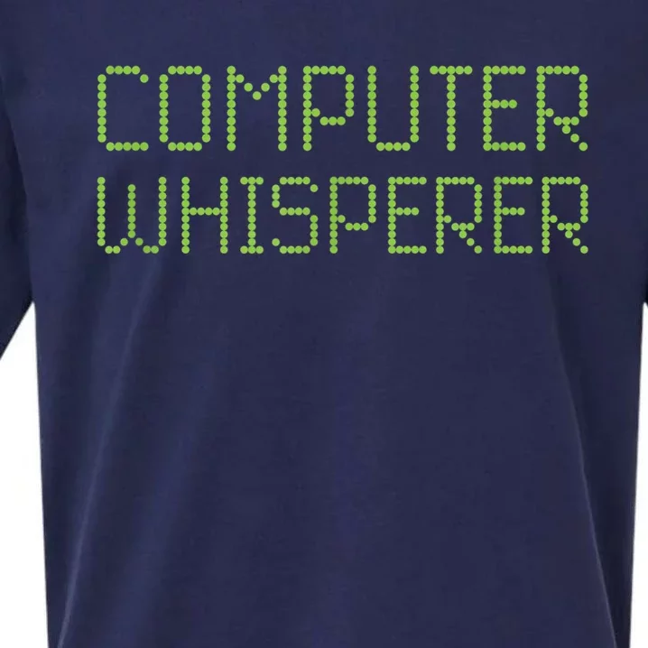 Computer Whisperer Funny It Technician Nerd Geek Geeky Tech Gift Sueded Cloud Jersey T-Shirt