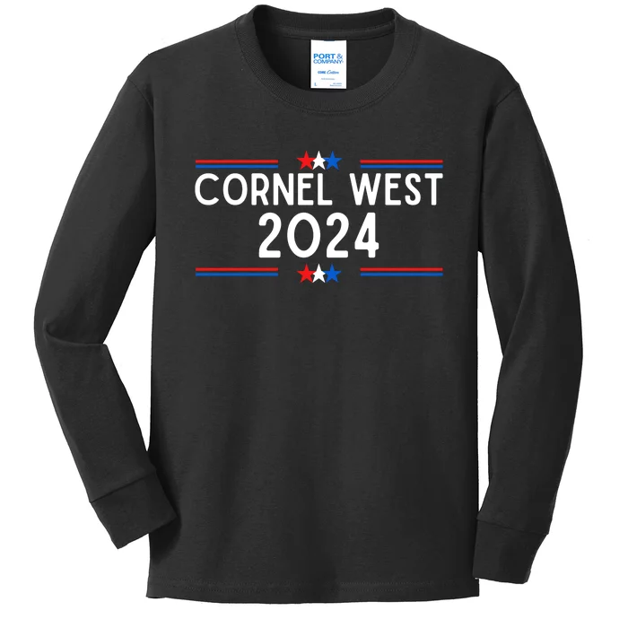 Cornel West For President 2024 Cornel West 2024 Kids Long Sleeve Shirt