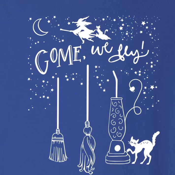 Come We Fly Witch Mop Broom Vacuum Flying Halloween Gift Toddler Long Sleeve Shirt