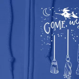 Come We Fly Witch Mop Broom Vacuum Flying Halloween Gift Full Zip Hoodie