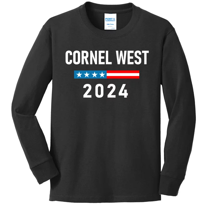 Cornel West For President Cornel West 2024 Kids Long Sleeve Shirt