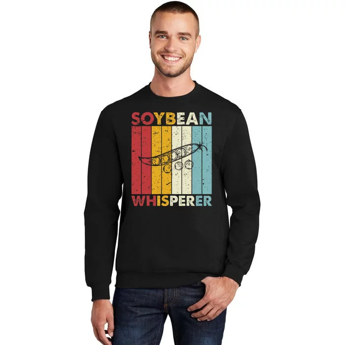 Crops Whisperer Farming Farmer Vintage Soybean Tall Sweatshirt