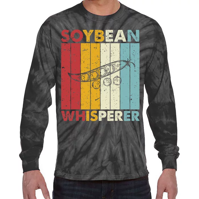 Crops Whisperer Farming Farmer Vintage Soybean Tie-Dye Long Sleeve Shirt